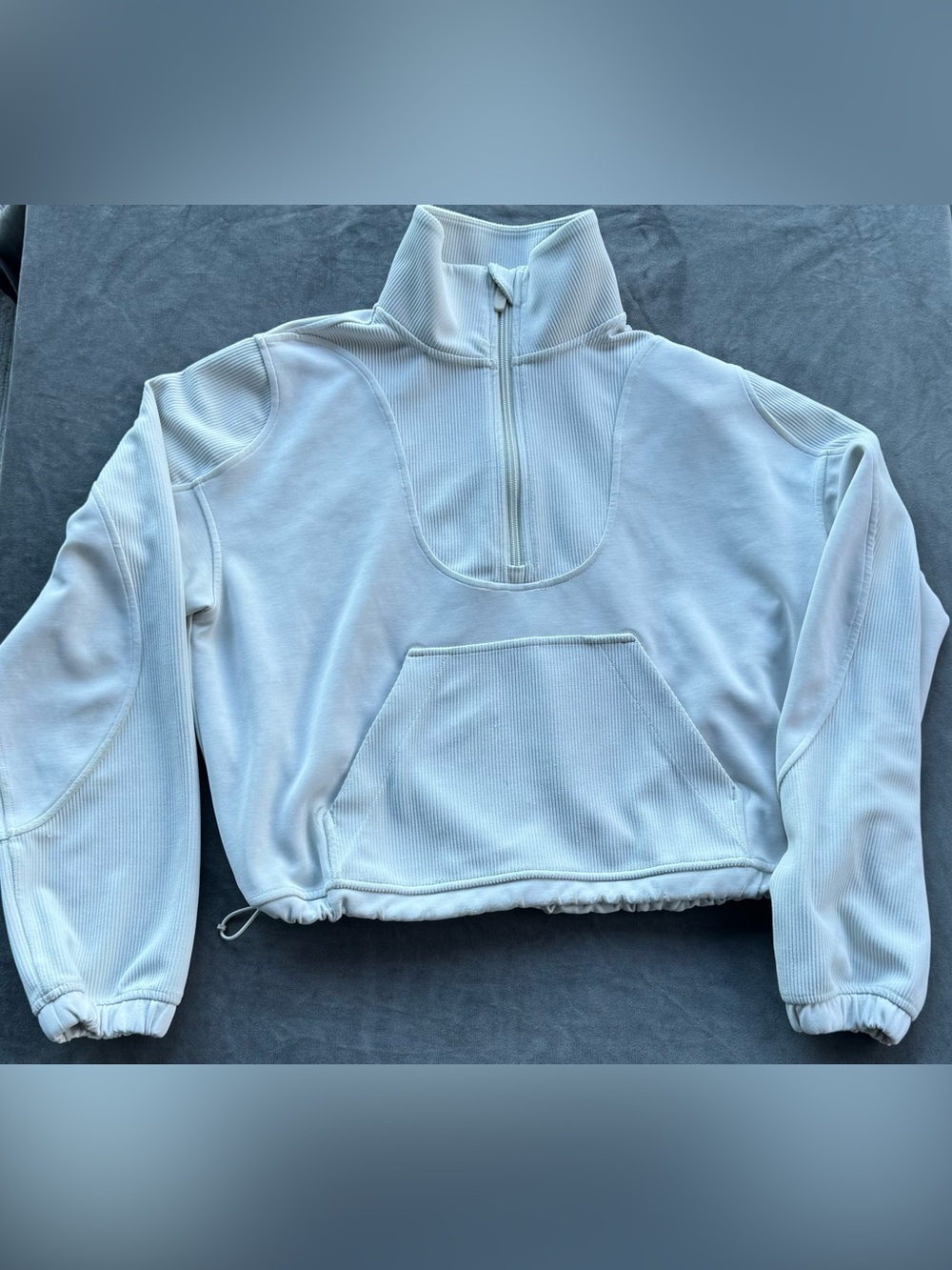 Lululemon Softstreme Ribbed Half-Zip Sweater Bone Size 4